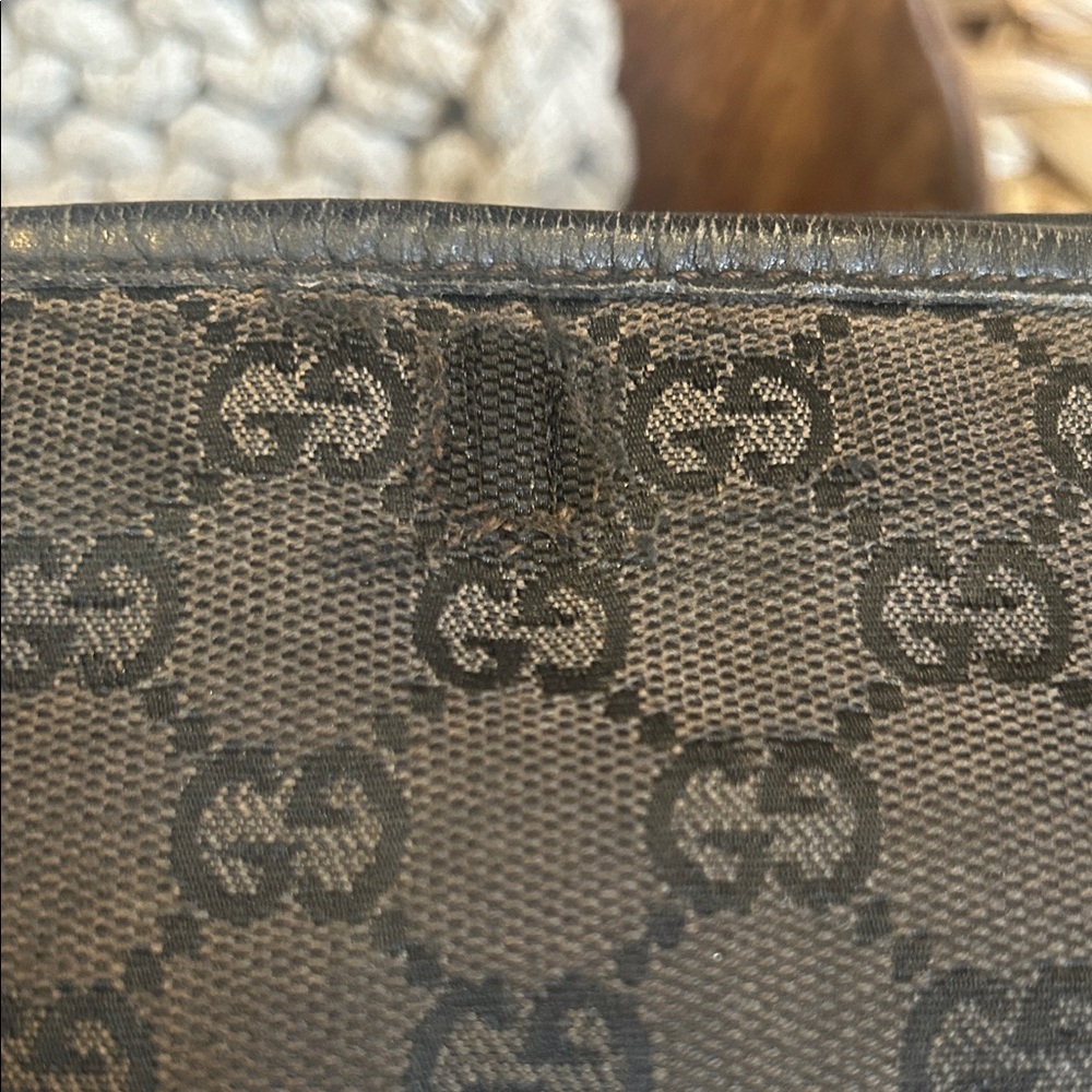 Gucci Britt Black half moon canvas & leather Hobo - Picture 3 of 7
